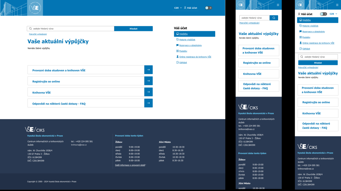Redesigned homepage with illustration header and dark mode toggle